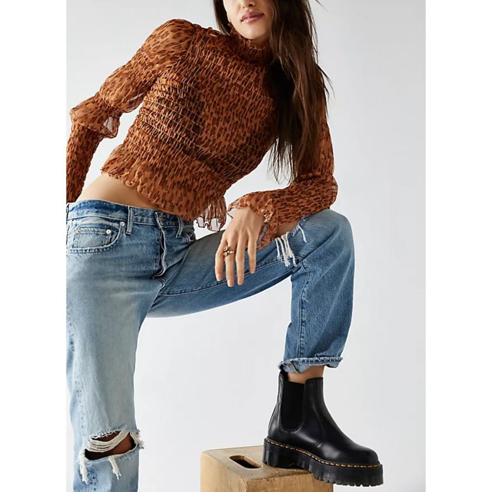 🎉LAST CHANCE🎉 FREE PEOPLE Hello There Top / Leopard Combo - Picture 2 of 9